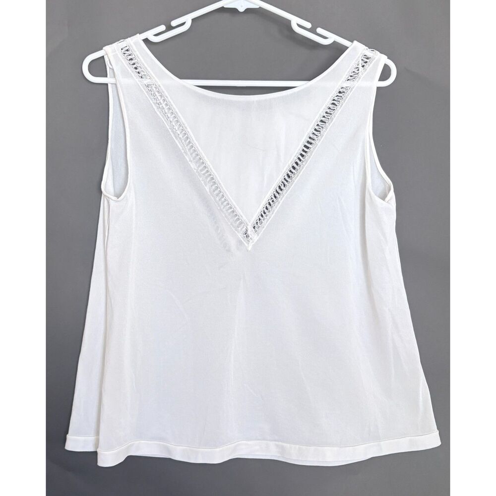 Vintage Montgomery Ward White Nylon Lace Trim Camisole Size 34